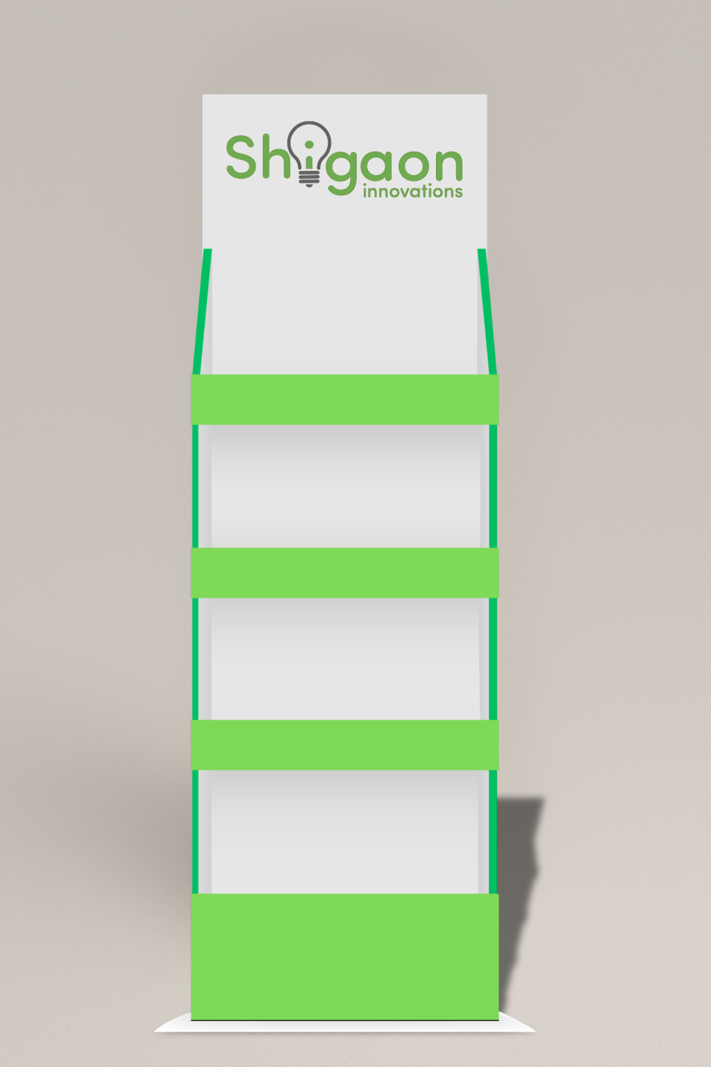 Shigaon branded free standing retail display unit